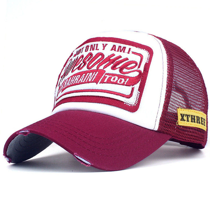 Wholesale Cotton Patch Letter Embroidery Baseball Net Cap